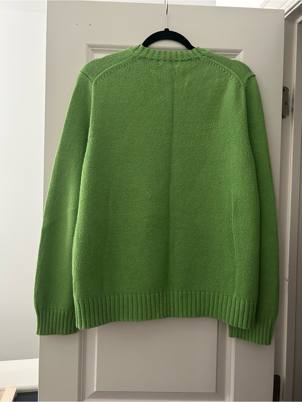 Vintage J.Crew Lime Green 100% Cotton Crewneck Sweater, size L - Picture 4 of 4